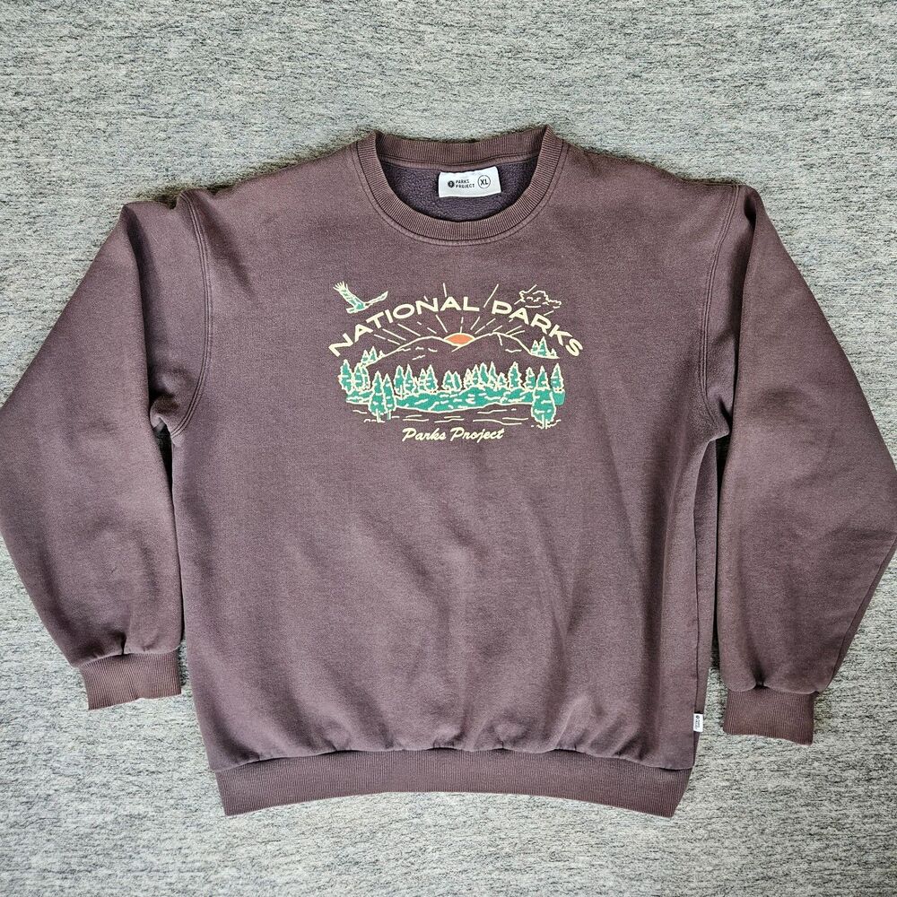 Parks Project Sweatshirt Men's XL Gray National Parks Graphic Fleece Pullover